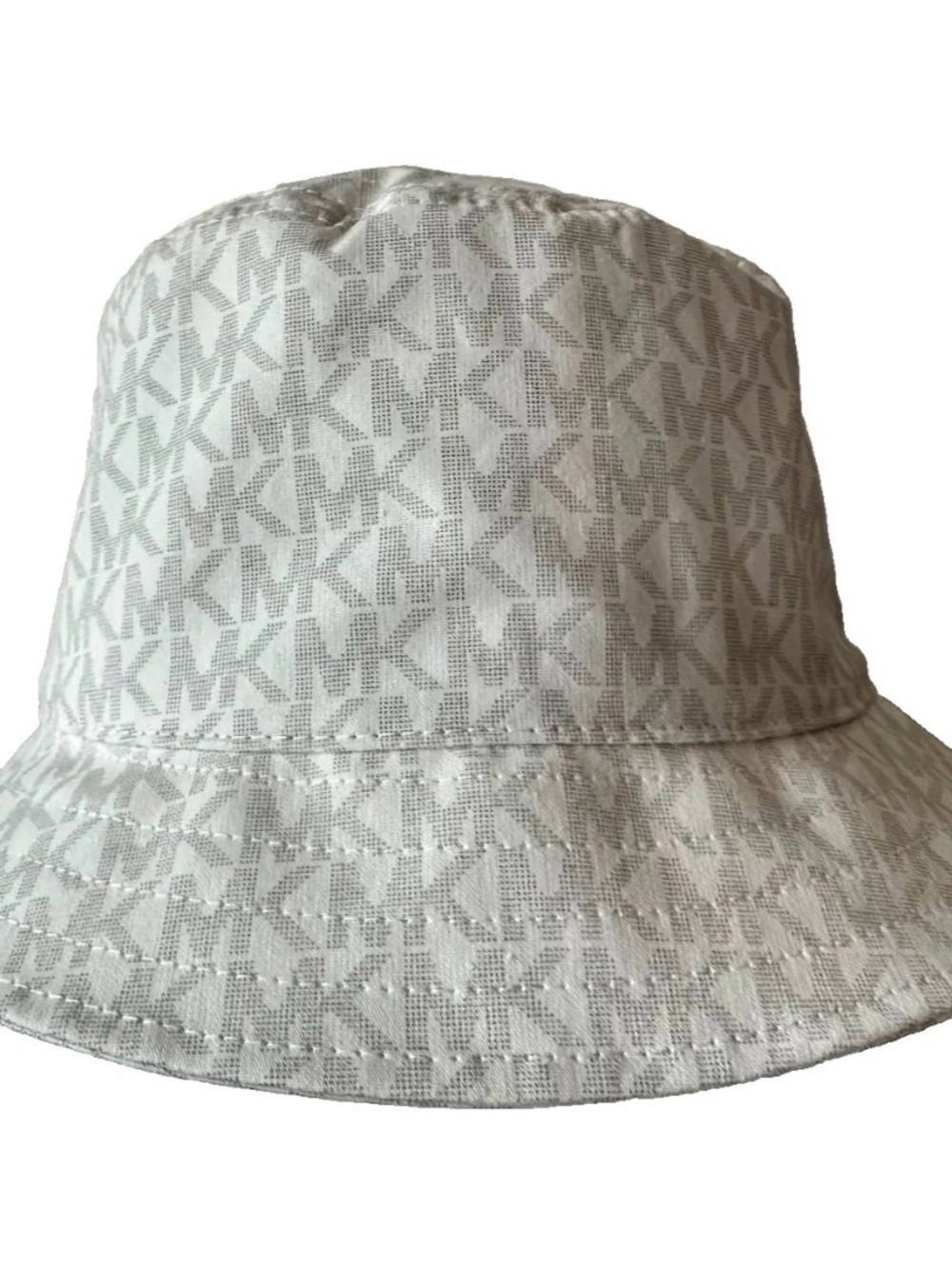 NWT MICHAEL KORS WOMEN'S WHITE MONOGRAM BUCKET HAT-SMALL/MEDIUM